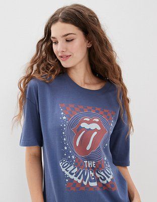 AE Oversized Rolling Stones Graphic Tee | American Eagle Outfitters (US & CA)