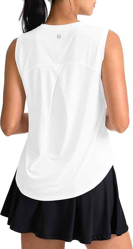 SANTINY Women's Sleeveless Workout Tops Breathable Lightweight Active Tennis Yoga Shirts Athletic... | Amazon (US)