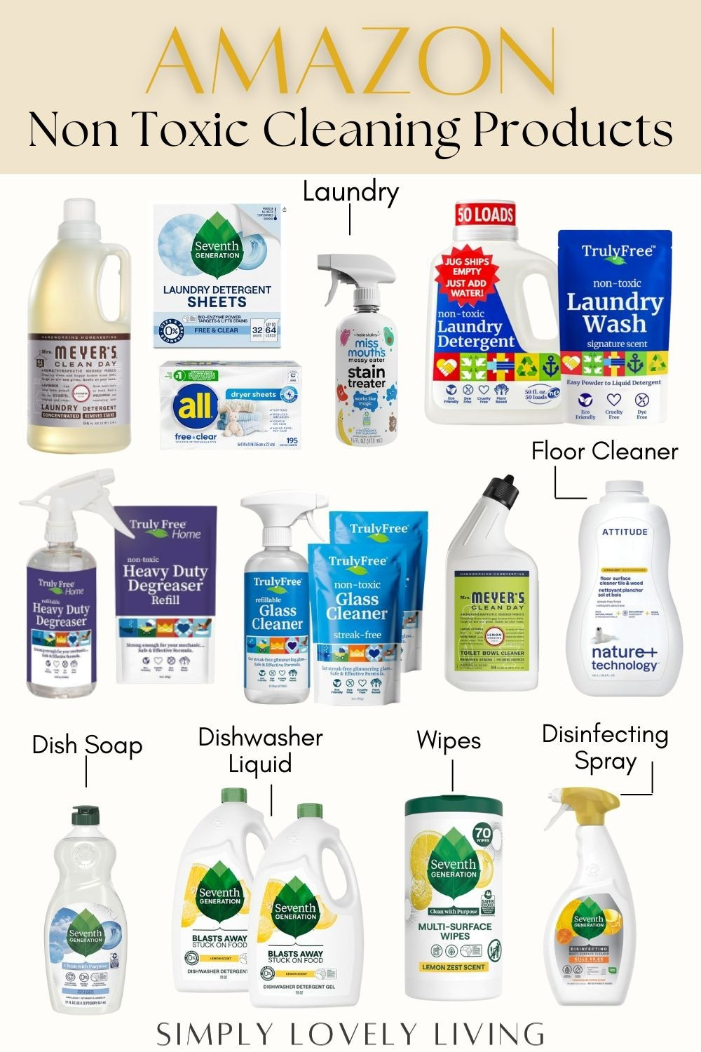 Amazon Non Toxic cleaning products. Non Toxic laundry detergent, stain remover and dryer sheets. Non Toxic degreaser. Non Toxic Glass cleaner. Non Toxic toilet bowl cleaner. Non Toxic floor cleaner. Non Toxic dish soap. Non Toxic liquid dishwasher detergent. Non Toxic cleaning wipes. Non Toxic disinfecting spray! #nontoxic #crunchymom 

#LTKHome #LTKFindsUnder50