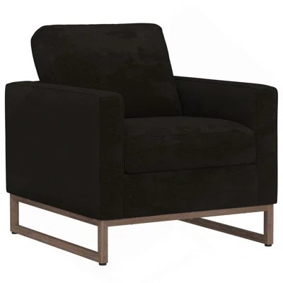 Black Accent Chair with Metal Legs | Wayfair North America