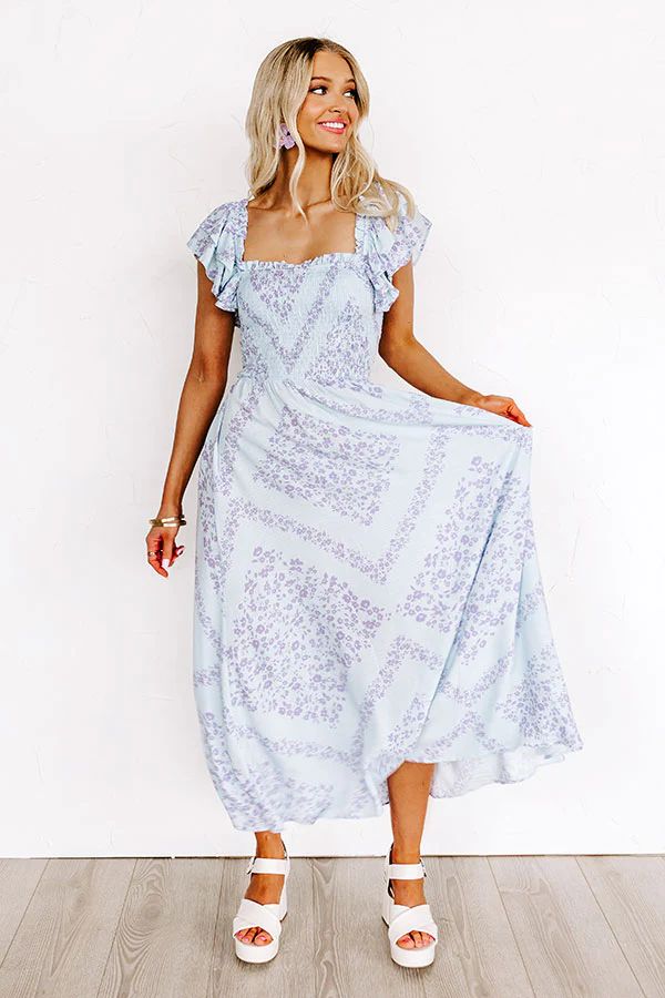 Tranquil Touch Smocked Maxi | Impressions Online Boutique