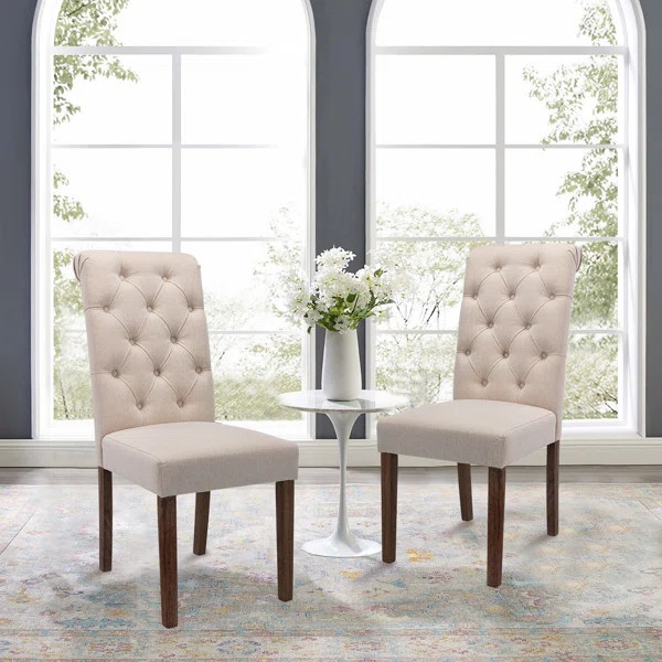Bookout Tufted Upholstered Wooden Dining Chairs (Set of 2) | Wayfair North America