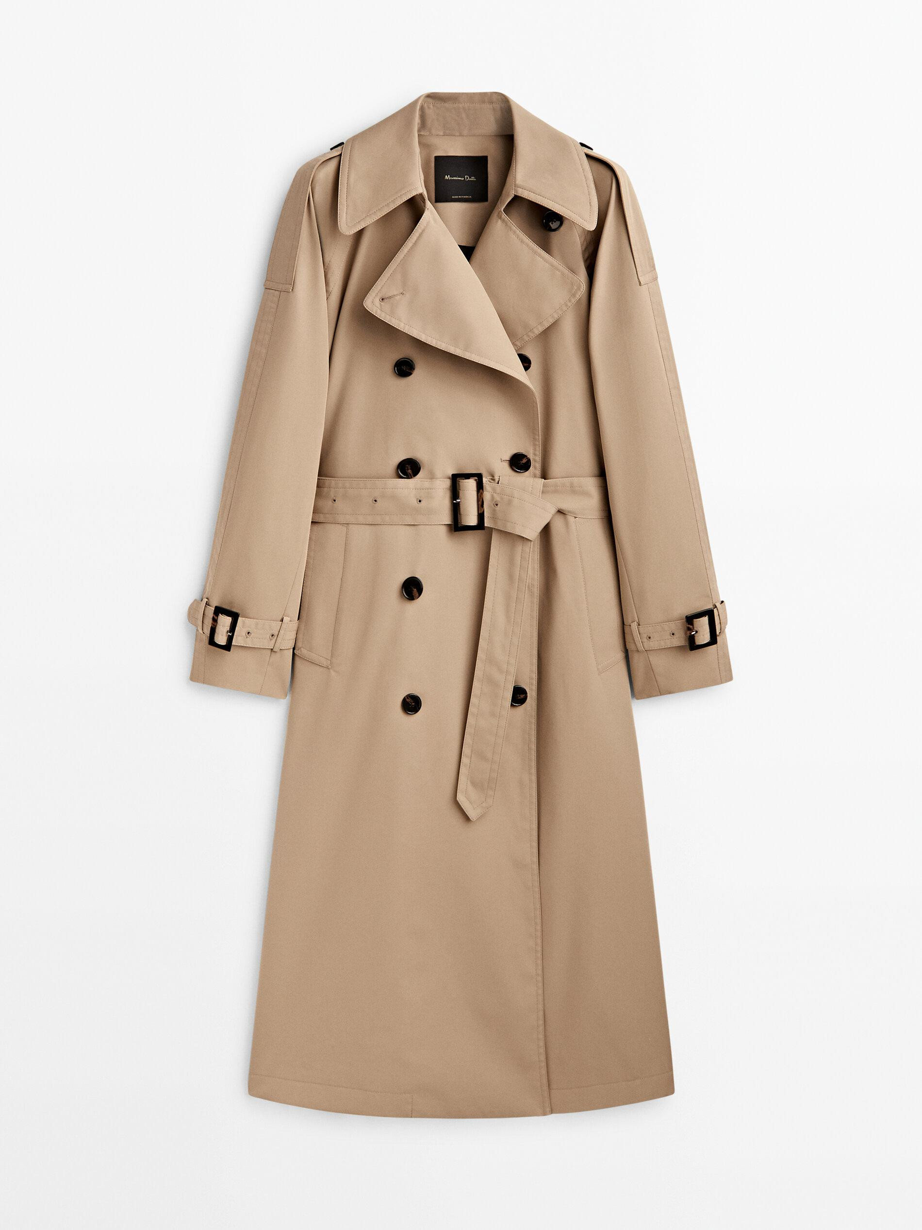 Voluminous trench coat with belt | Massimo Dutti US