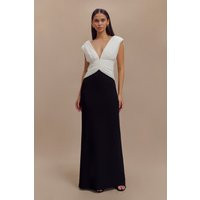 Monique Contrast Maxi Dress - Black I MESHKI I Size XXL | MESHKI US
