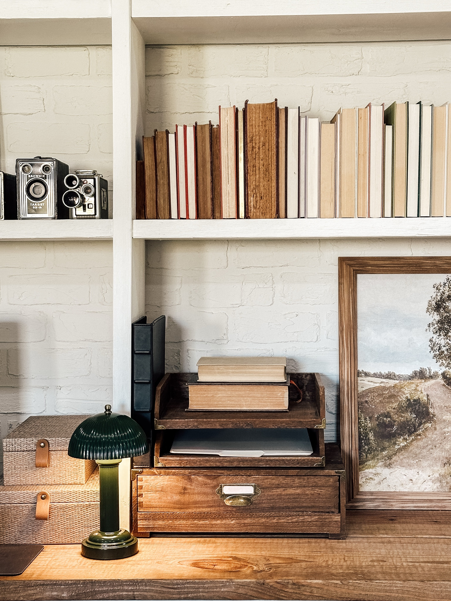 This cute little LED lamp is so easy to bring around where I need light! I love the deep rich green color too! 

#LTKHome