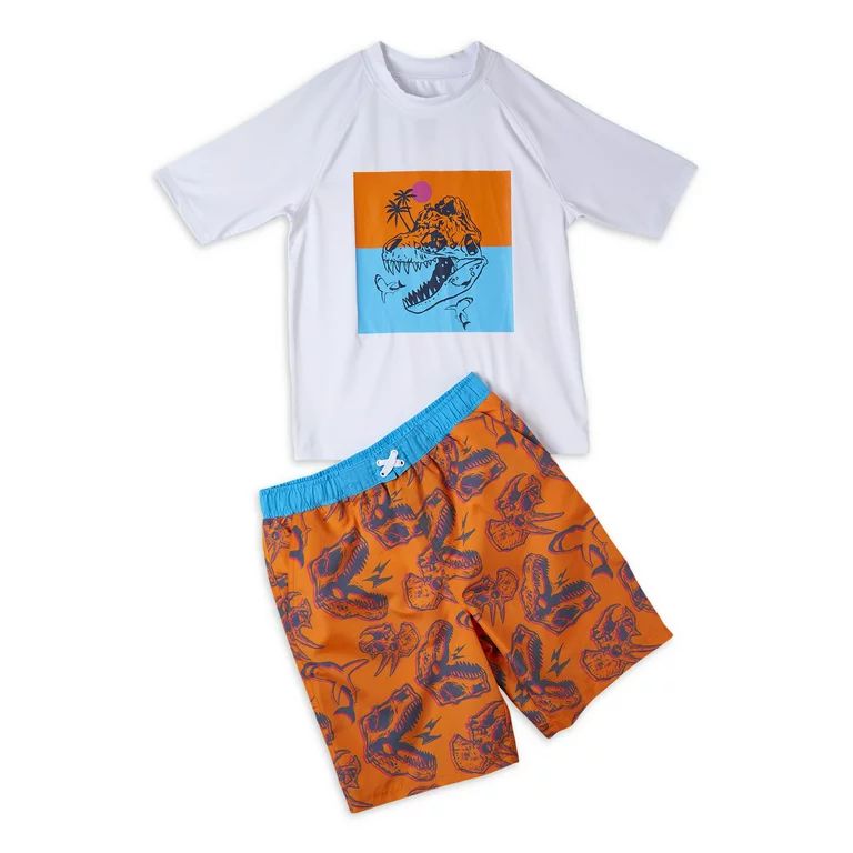 iXtreme Baby and Toddler Boy Dino Rash Guard and Swim Trunks Set, 2-Piece, Sizes 12M-4T | Walmart (US)