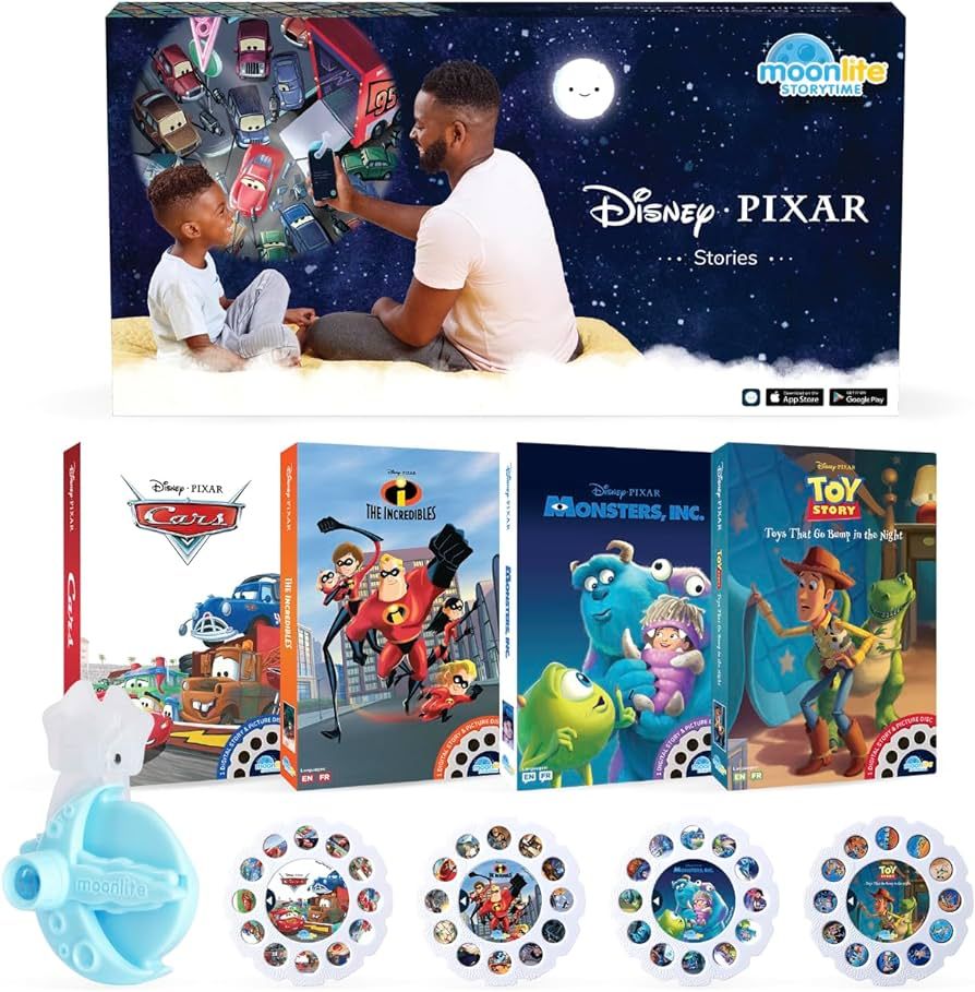 Moonlite Storytime Mini Projector with 4 Pixar Stories, A Magical Way to Read Together, Digital S... | Amazon (US)
