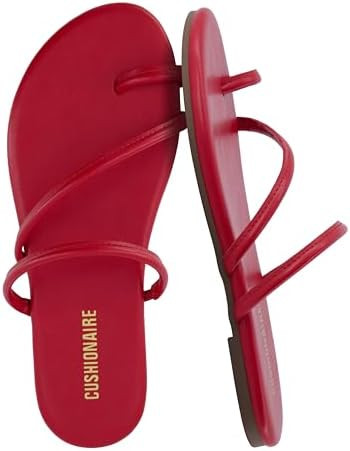 CUSHIONAIRE Resort Strappy Sandals for Women, Vegan Leather Memory Foam Flat Women's Sandals with... | Amazon (US)