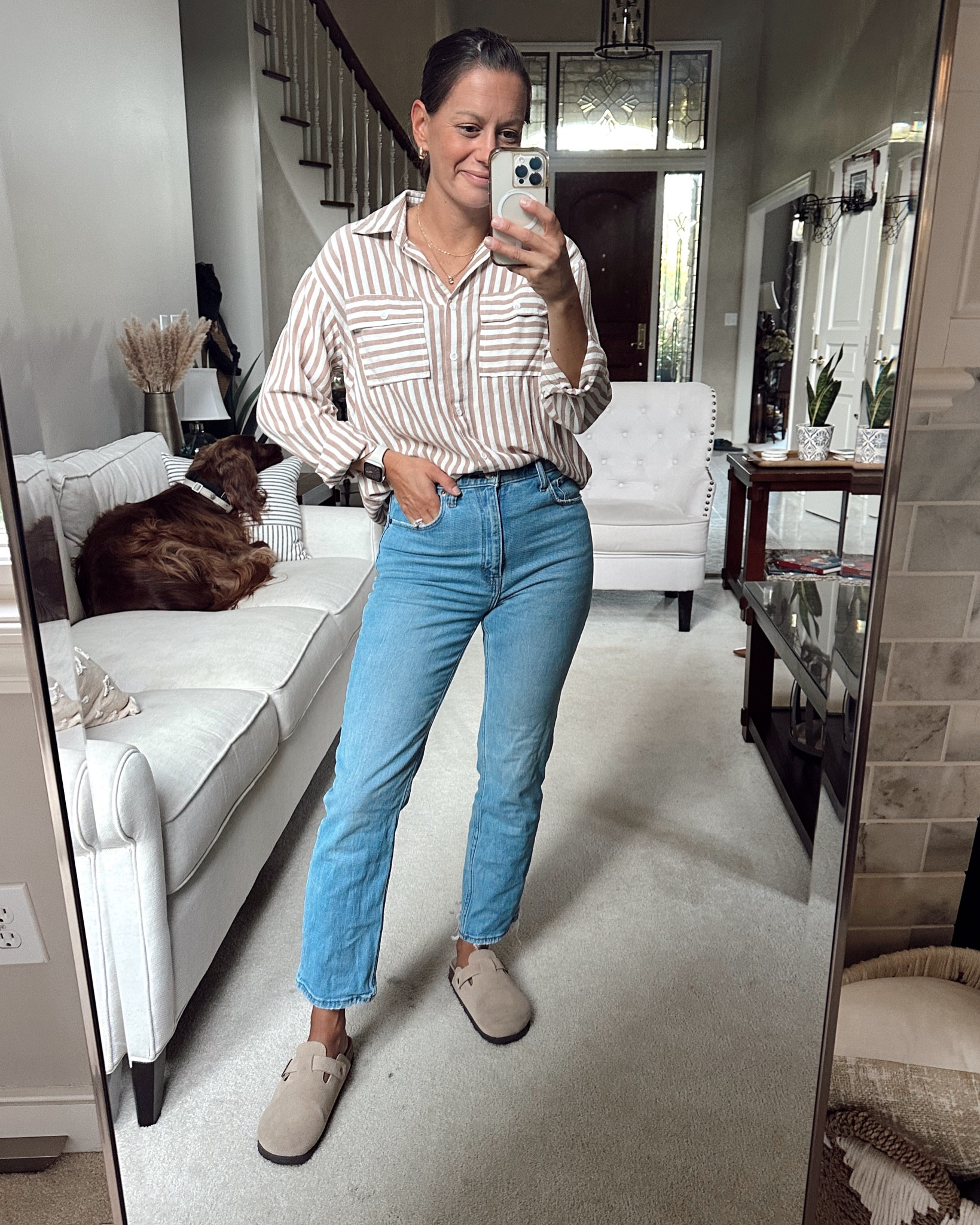 Casual fall outfit idea! Abercrombie jeans run true to size, amazon button down runs true to size to small - I sized up to a medium, amazon clogs run true to size.



#LTKFindsUnder50 #LTKStyleTip #LTKOver40