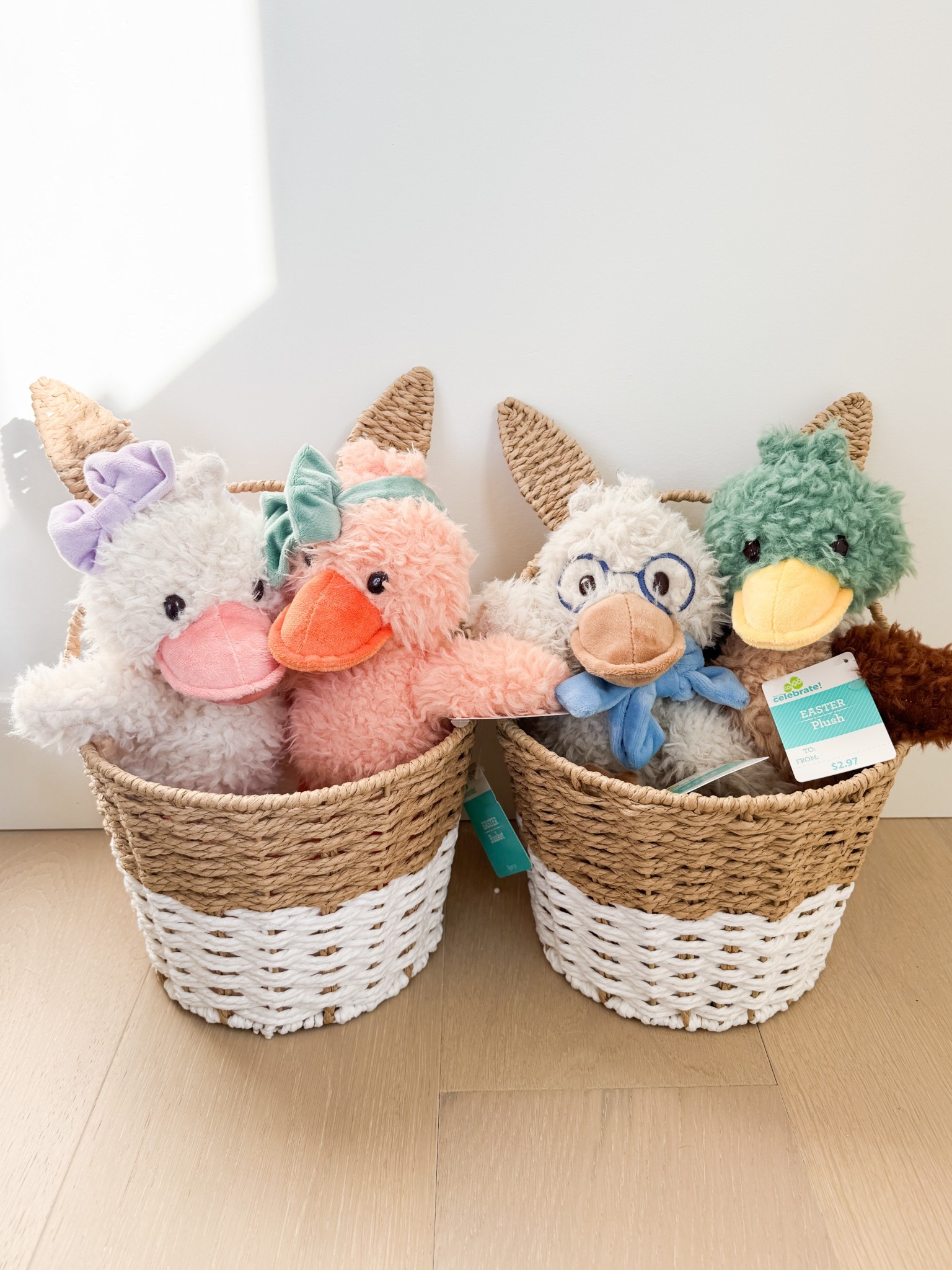 The cutest UNDER $3 Easter stuffies! I bought all 4, one for each of my kids Easter baskets. Also linked the basket!

#LTKFamily #LTKSeasonal #LTKKids