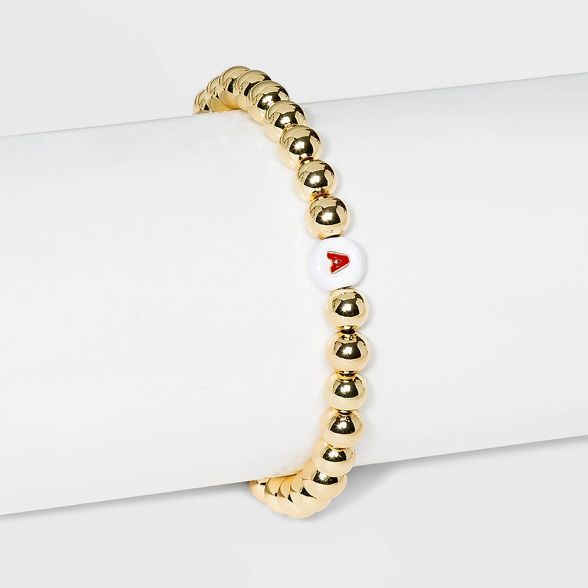 SUGARFIX by BaubleBar Initial Stretch Bracelet - Gold | Target