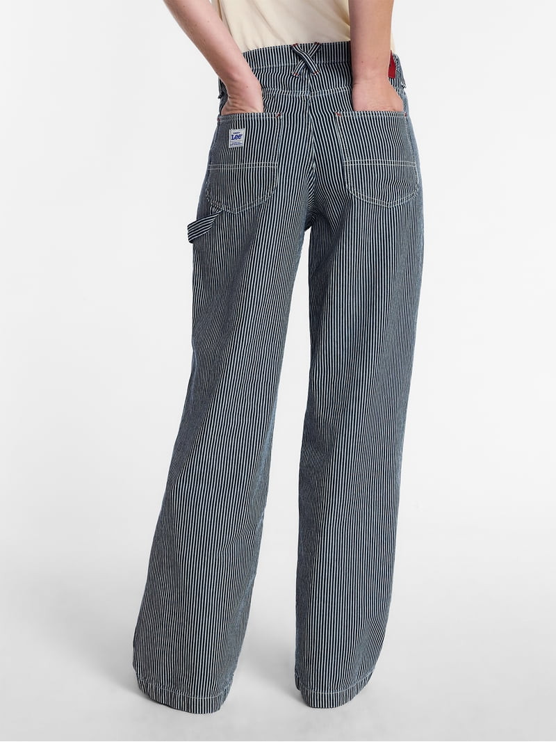 Kacey Lee Women's Mid Rise Loose Carpenter Jeans, Sizes 0-18 | Walmart (US)