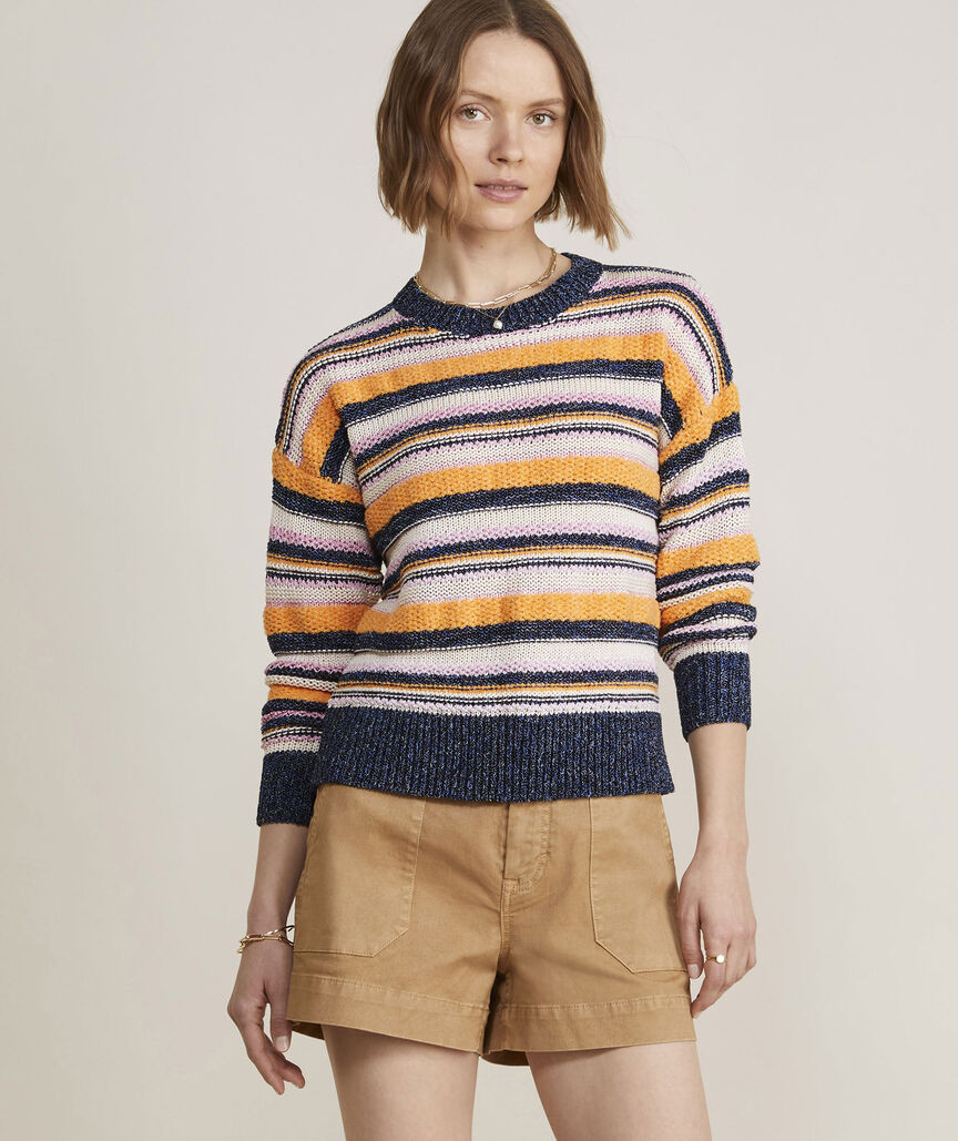 Novelty Stripe Crewneck Sweater | vineyard vines