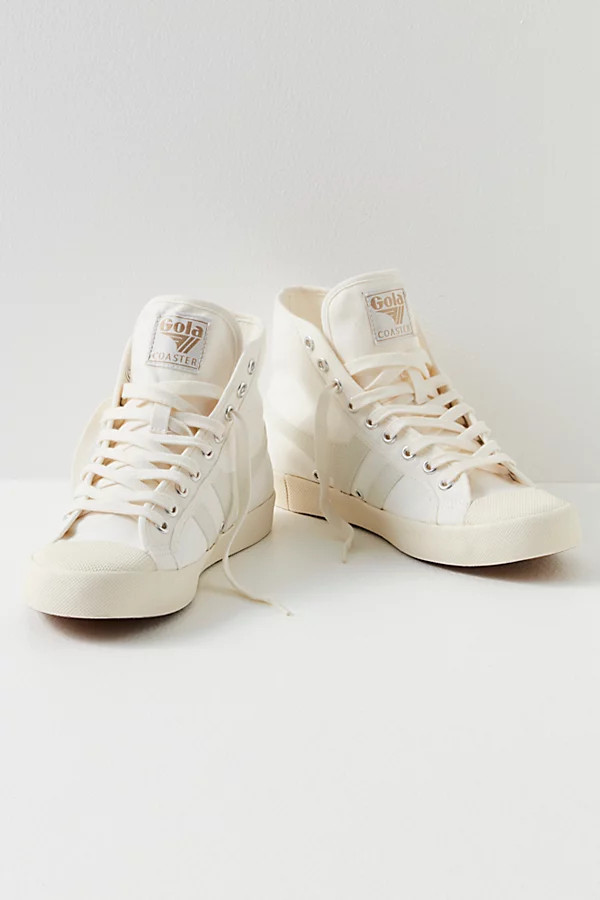 Coaster High Top Sneakers by Gola at Free People, Off White / Off White, US 6 | Free People (Global - UK&FR Excluded)