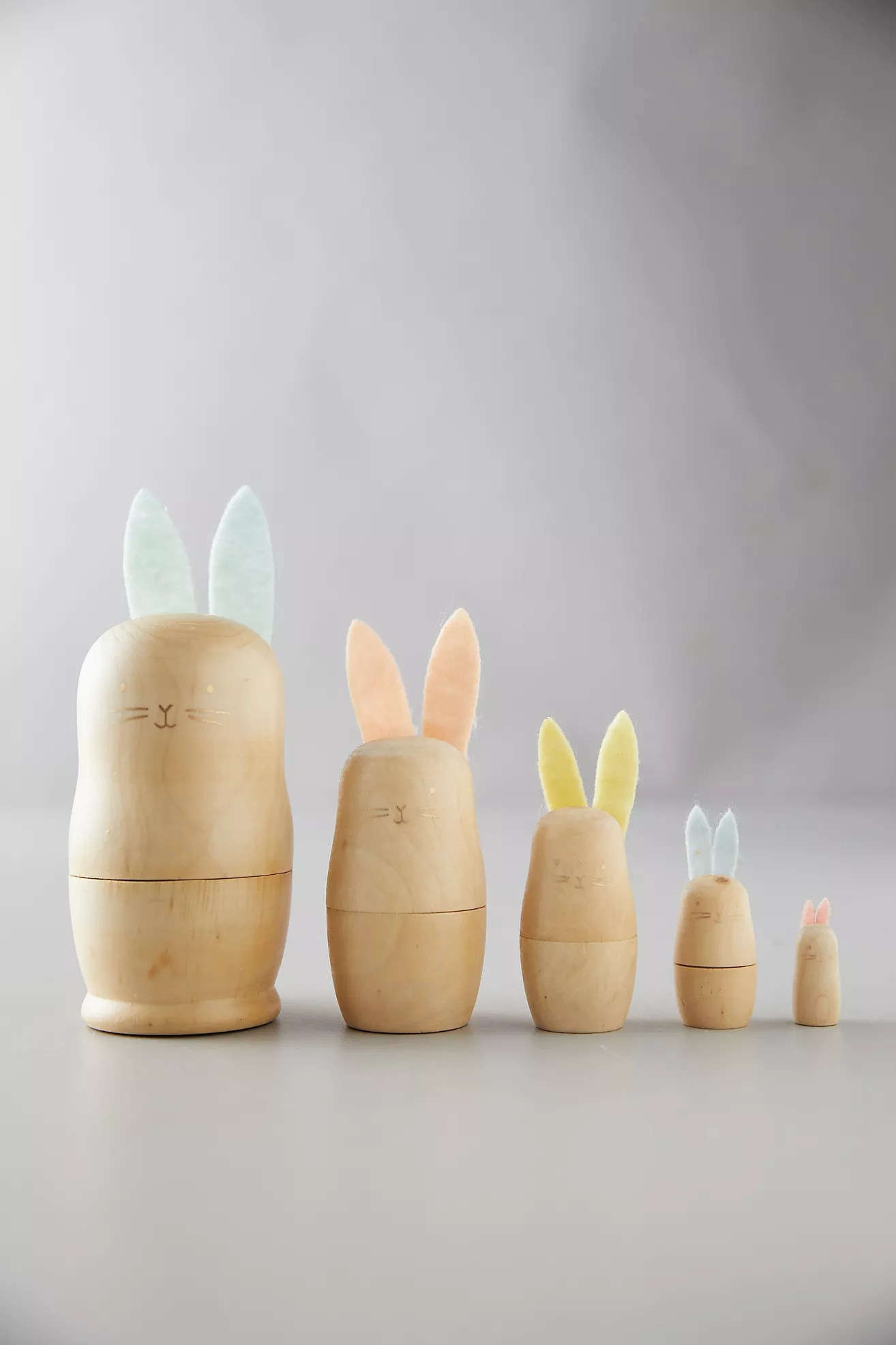Wood Nesting Easter Bunnies | Anthropologie (US)