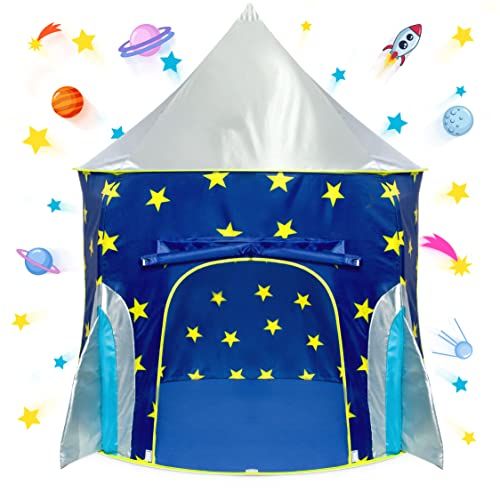 USA Toyz Rocket Ship Pop Up Kids Tent - Spaceship Rocket Indoor Playhouse Tent for Boys and Girls wi | Amazon (US)