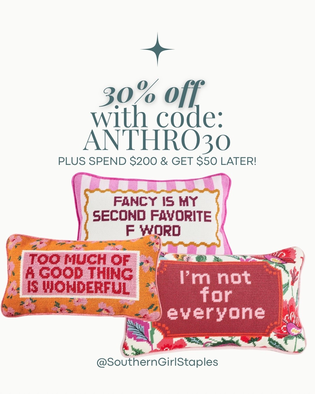 30% off our favorite needlepoint pillows! Use code Anthro30 at checkout! 

#LTKGiftGuide #LTKCyberWeek #LTKSaleAlert