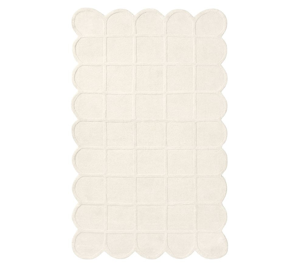 Custom Selena Scallop Rug , 9x12 , Ivory | Pottery Barn Kids