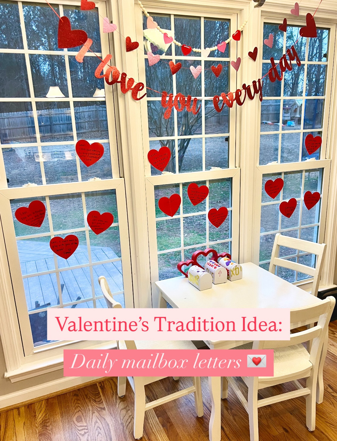 We’ve done this for many years now for Valentine’s!

My kids decorate new mailboxes each year or re-use old ones! 

I leave a daily note Feb 1-14th in their boxes — sometimes a scripture, sometimes an encouragement, sometimes something I love about them! It’s such a simple but sweet way to share the LOVE in Feb with your kids 🩷 

Mailbox options linked for you!


#LTKKids #LTKSeasonal #LTKFamily