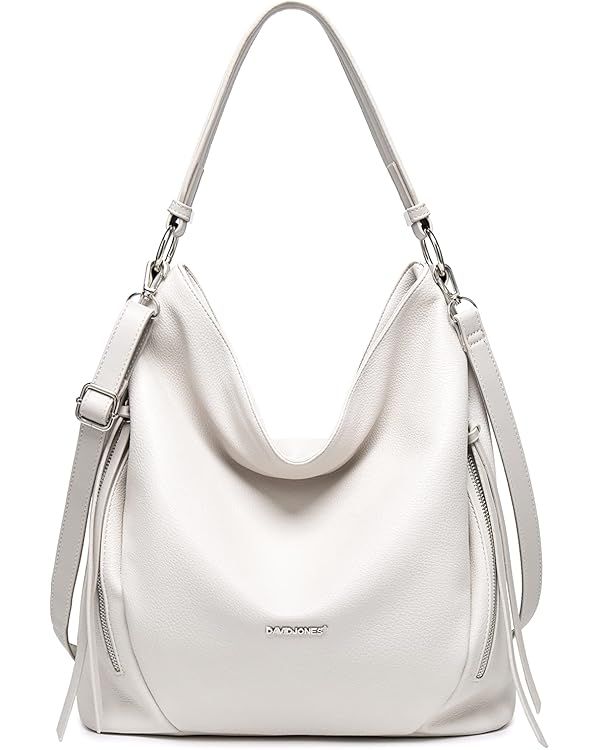 DAVIDJONES Women's Soft Faux Leather Hobo Bags Tote Handbags Medium Crossbody Purses Shoulder Bag... | Amazon (US)