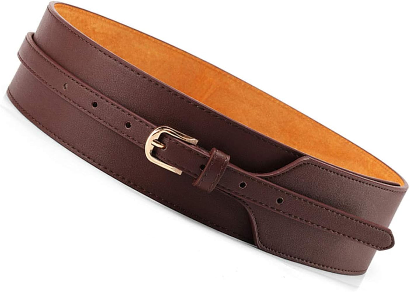 Toptim Women Wide Knotted Belt Design PU Leather Waistbands Simple Width Belt | Amazon (US)