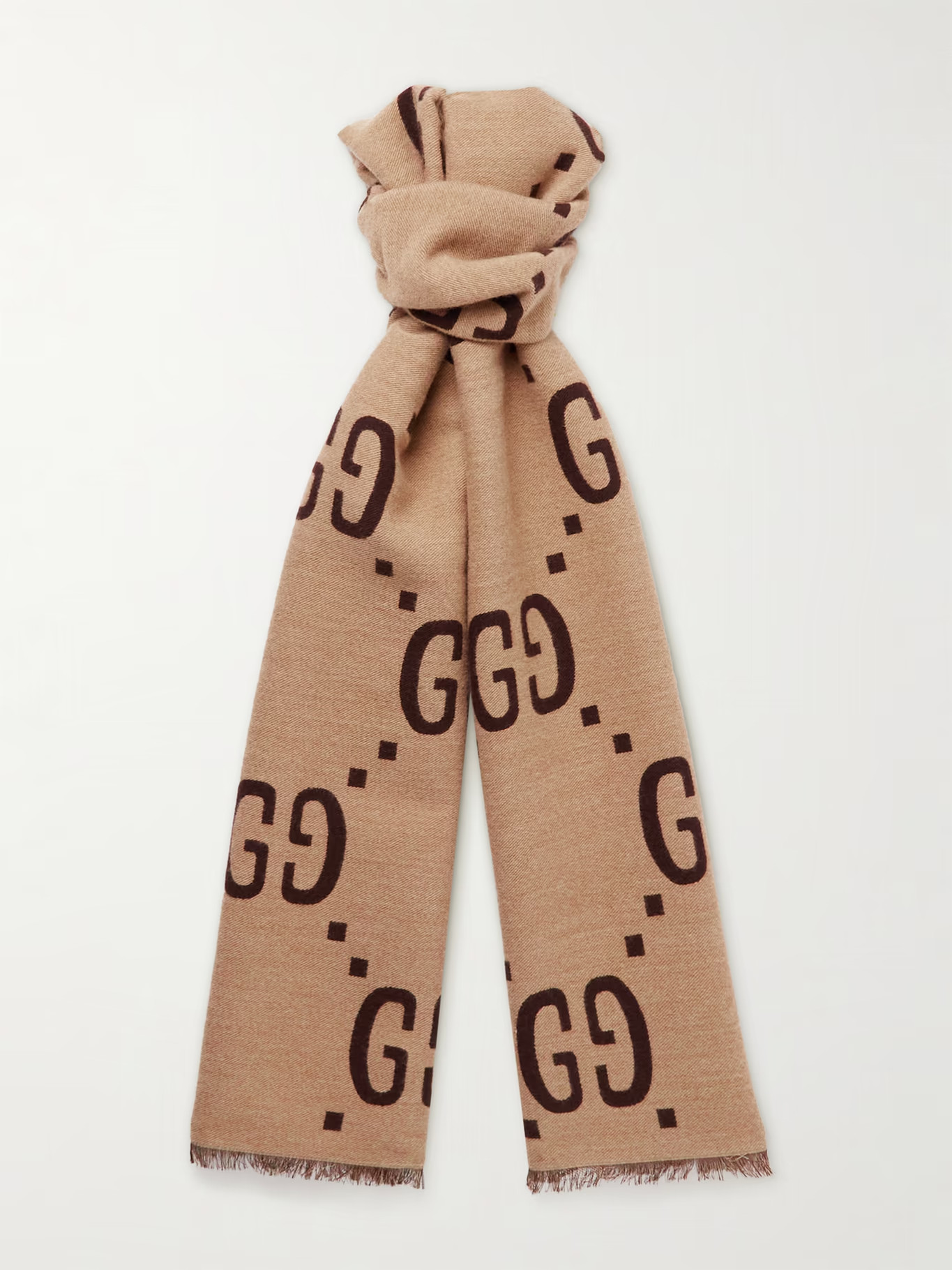 Logo-Jacquard Wool and Silk-Blend Scarf | Mr Porter (US & CA)