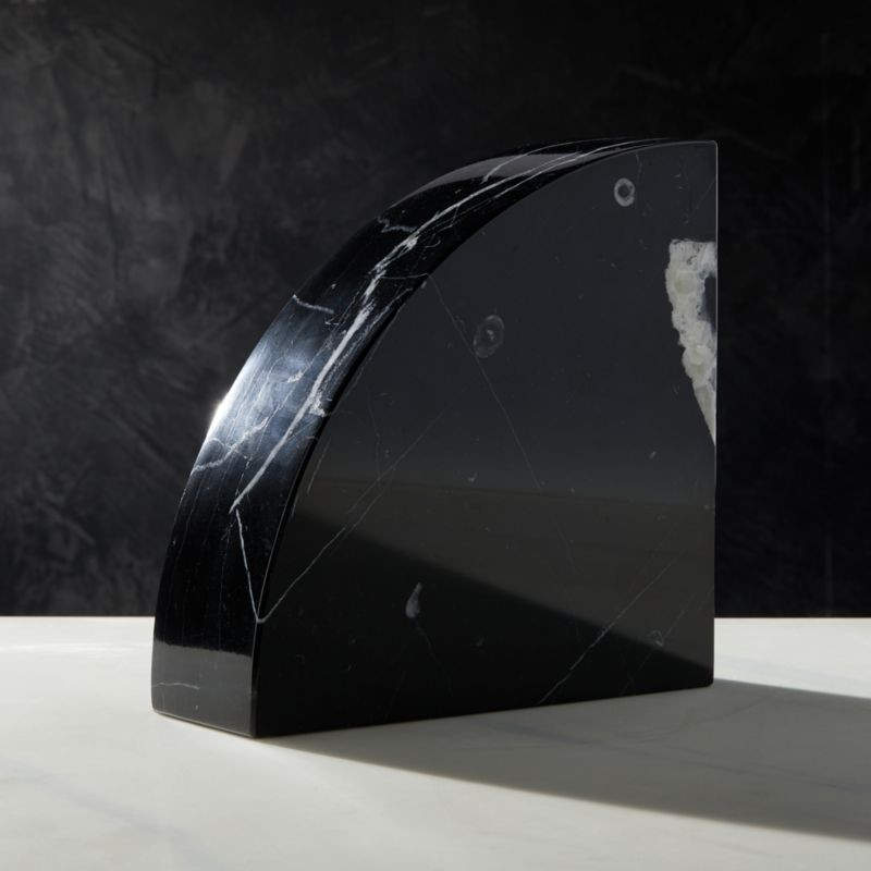 Sharp Black Marble Magnetic Knife Block + Reviews | CB2 | CB2