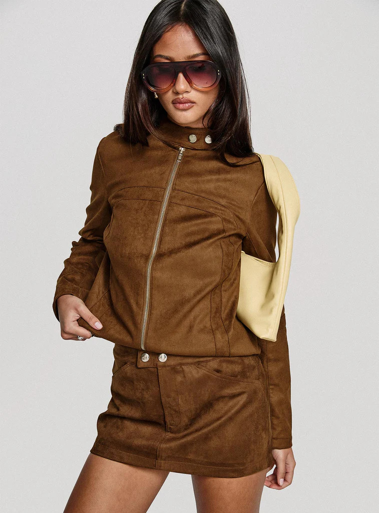 Rhodeo Mini Skirt Brown | Princess Polly US