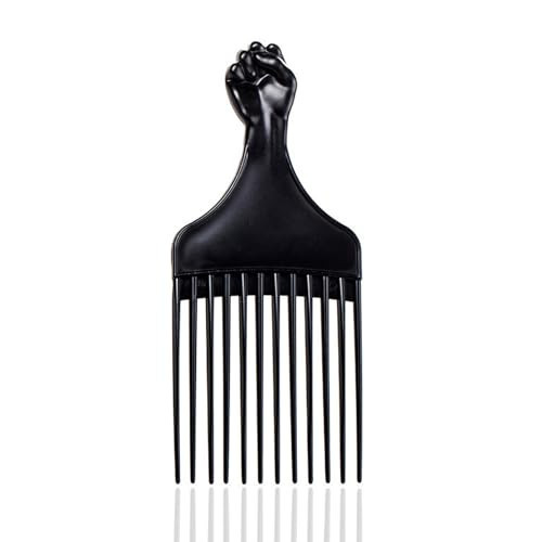 Black Soft 'N Style Hair Pick for Styling Women's and Men's Curly Hair, Plastic Detangler for Wigs, Braids, and Afros | Amazon (US)