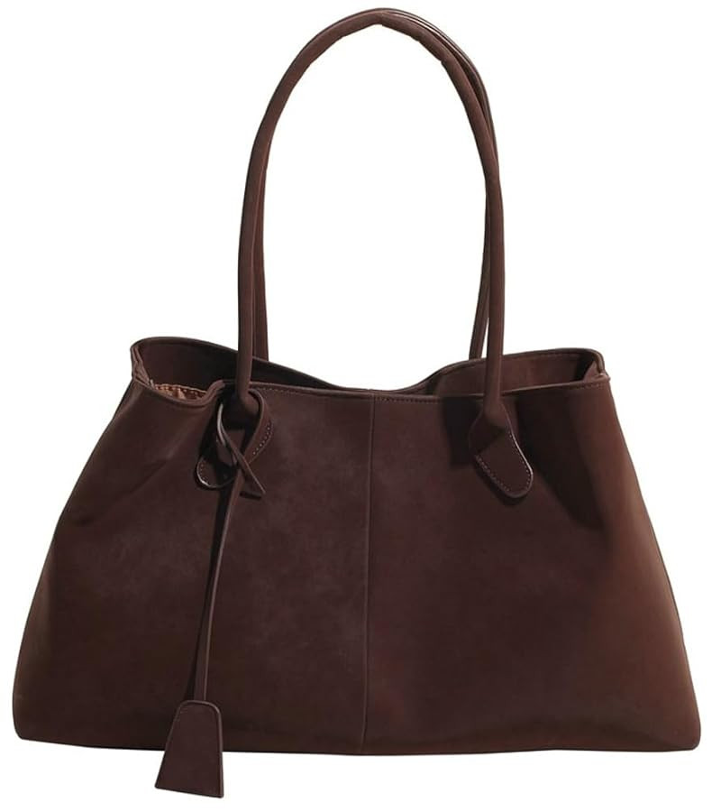 Suede Tote Handbag for Women Winter Fall Shoulder Bag Trendy Crossbody Bags Large Capacity Work B... | Amazon (US)