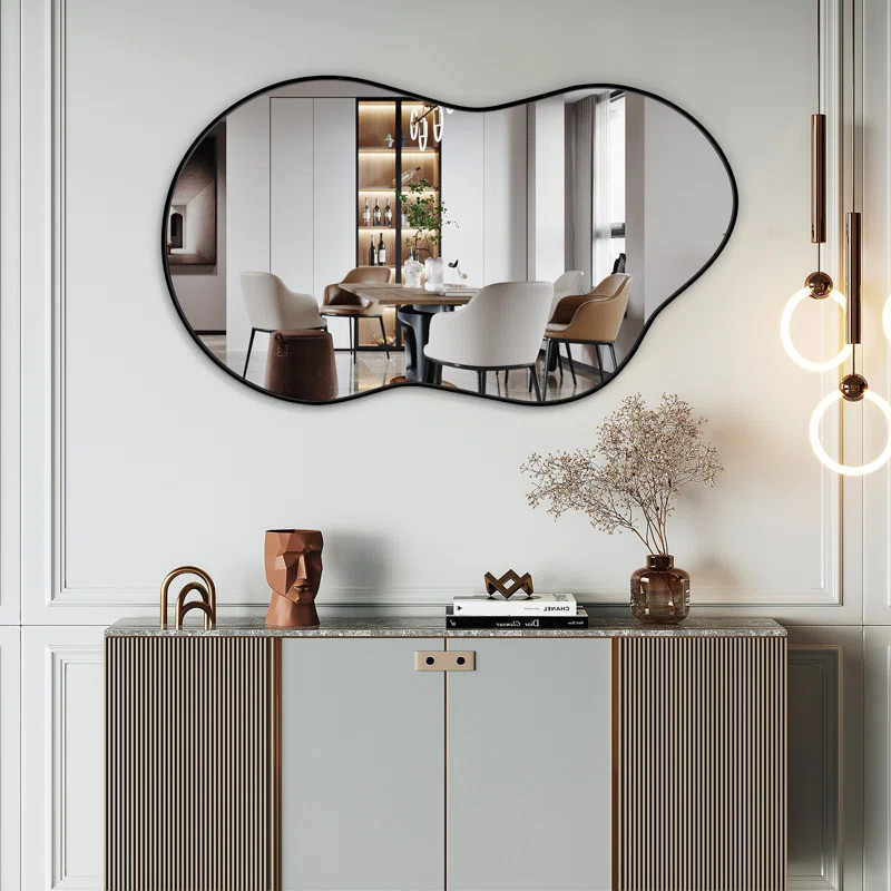 Glayds Metal Asymmetrical Wall Mirror | Wayfair North America