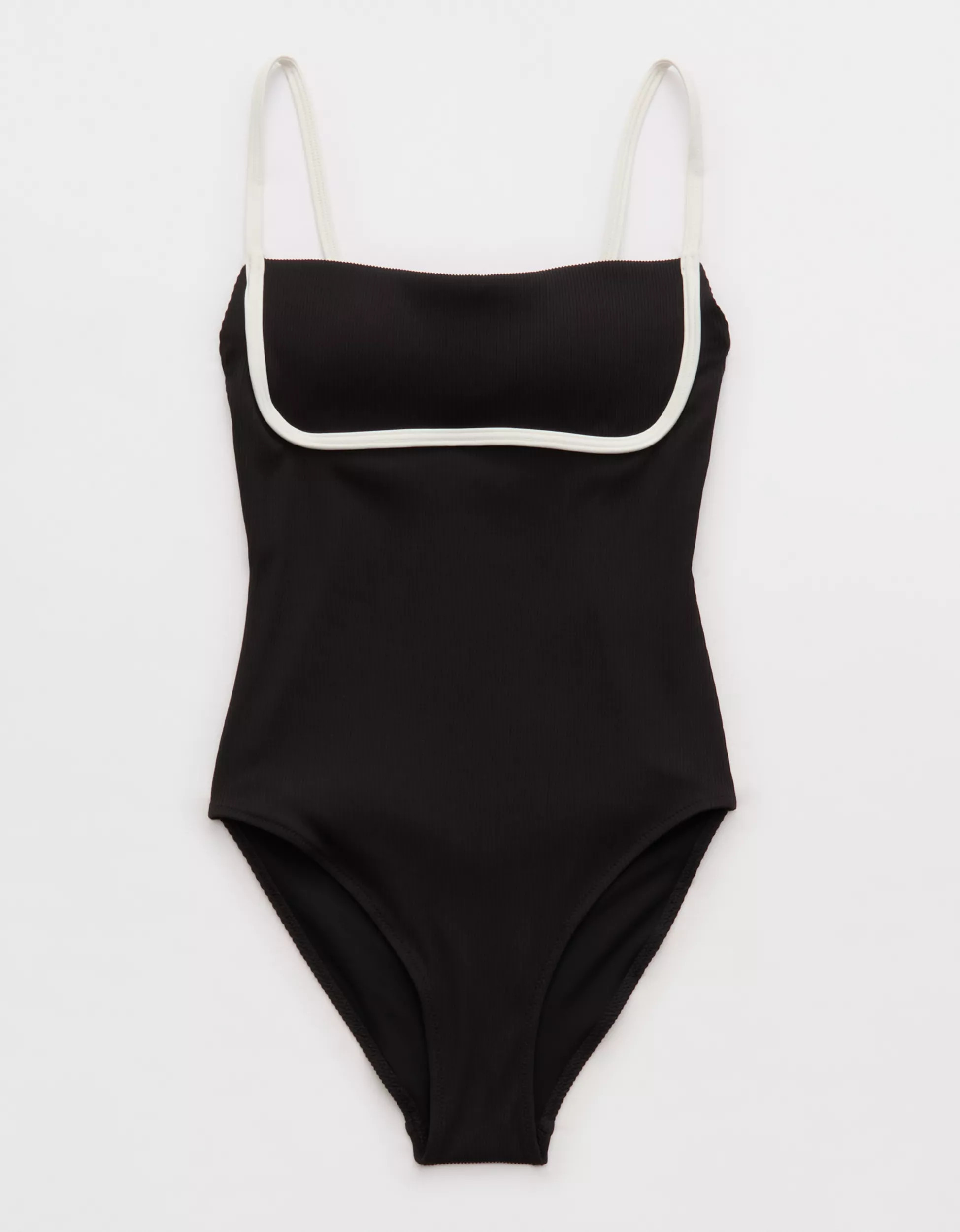 Aerie Binding Full Coverage Ribbed One Piece Swimsuit | Aerie