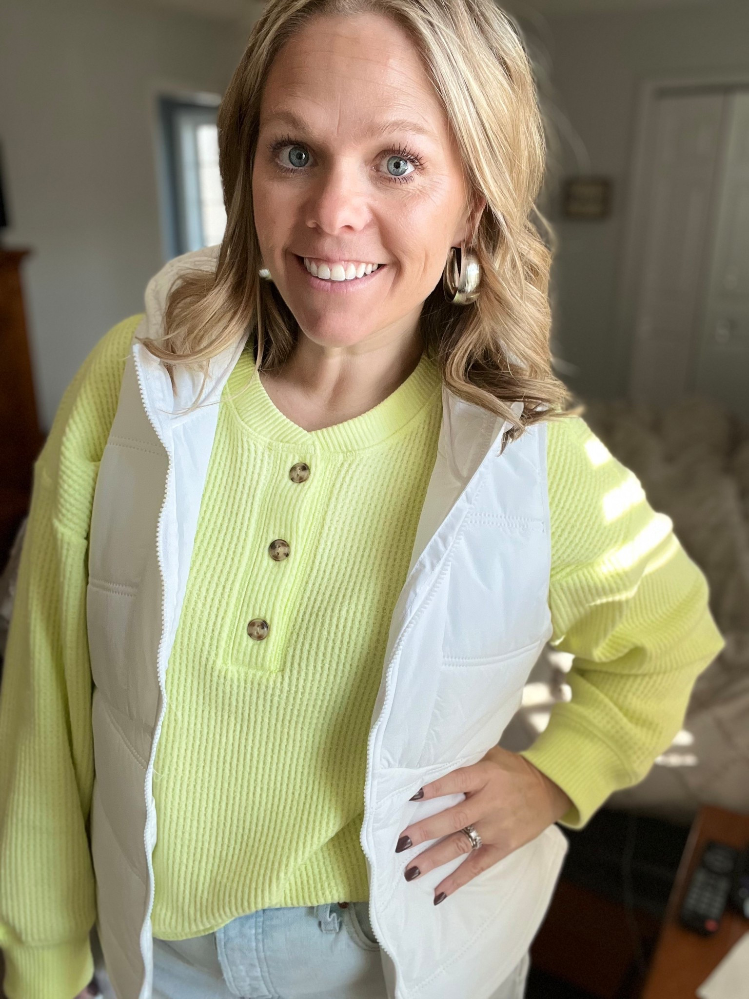 I am in LOVE 😍 with this new Old Navy top! Pair it with some cute jeans and a warm vest ❤️

#LTKOver40 #LTKmomlife #LTKootd