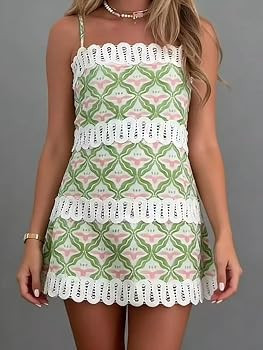 Spaghetti Strap Dress\uff0cWomen's Summer Sleeveless Lace Spaghetti Strap Dress | Amazon (US)