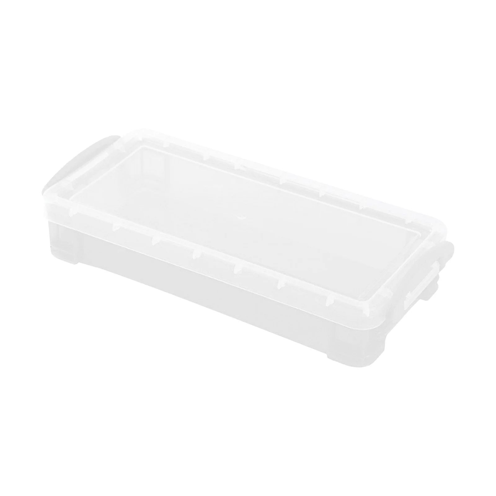 Pompotops White Clear Plastic Pencil Box Case, Crayon Box, Pencil Case for Kids, Transparent Plas... | Walmart (US)