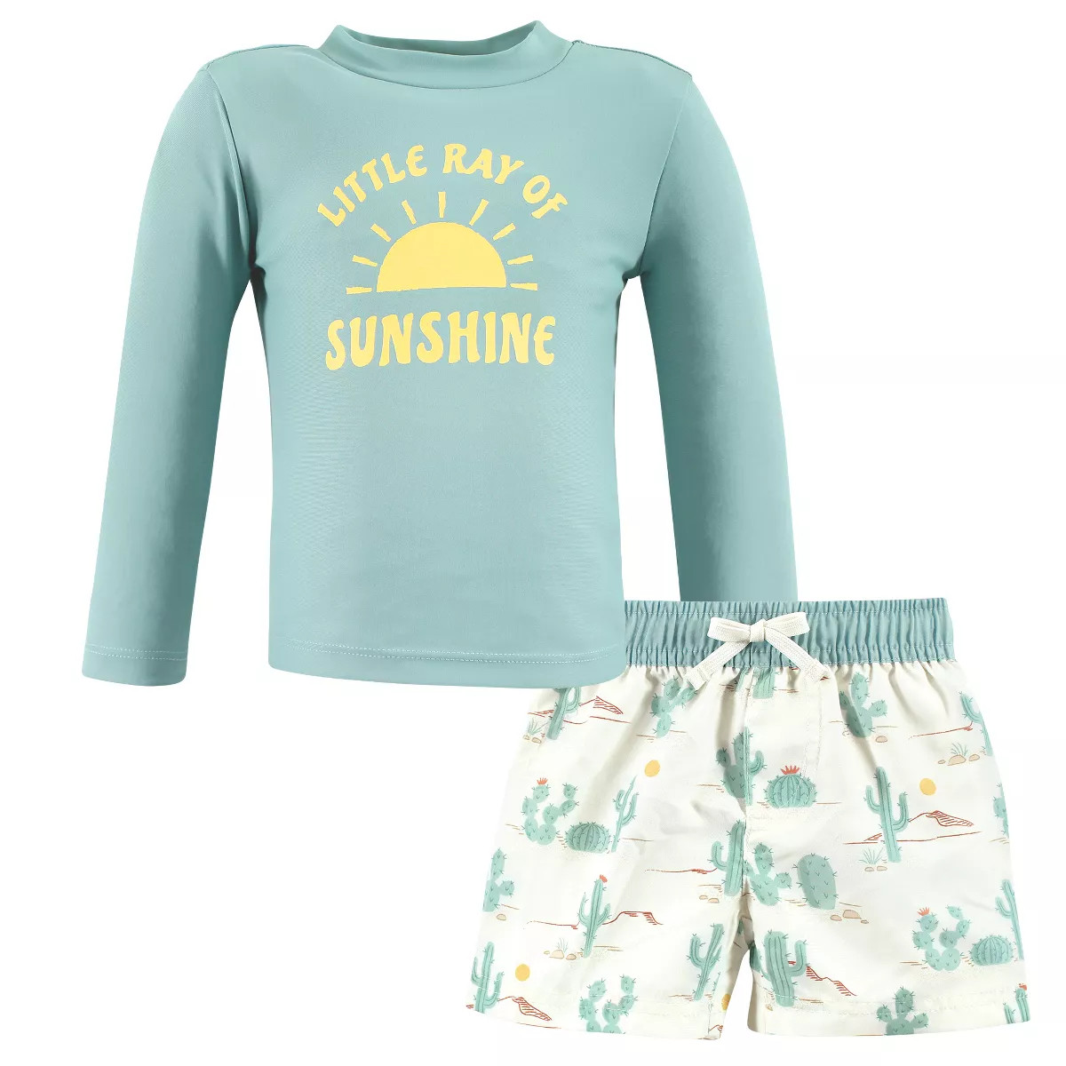 Hudson Baby Boys Swim Rashguard Set, Desert Cactus | Target