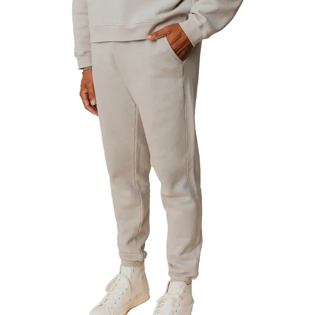 Ocio Men's Organic Cotton Teddy Everywhere Jogger in Stone at Nordstrom, Size Large | Nordstrom