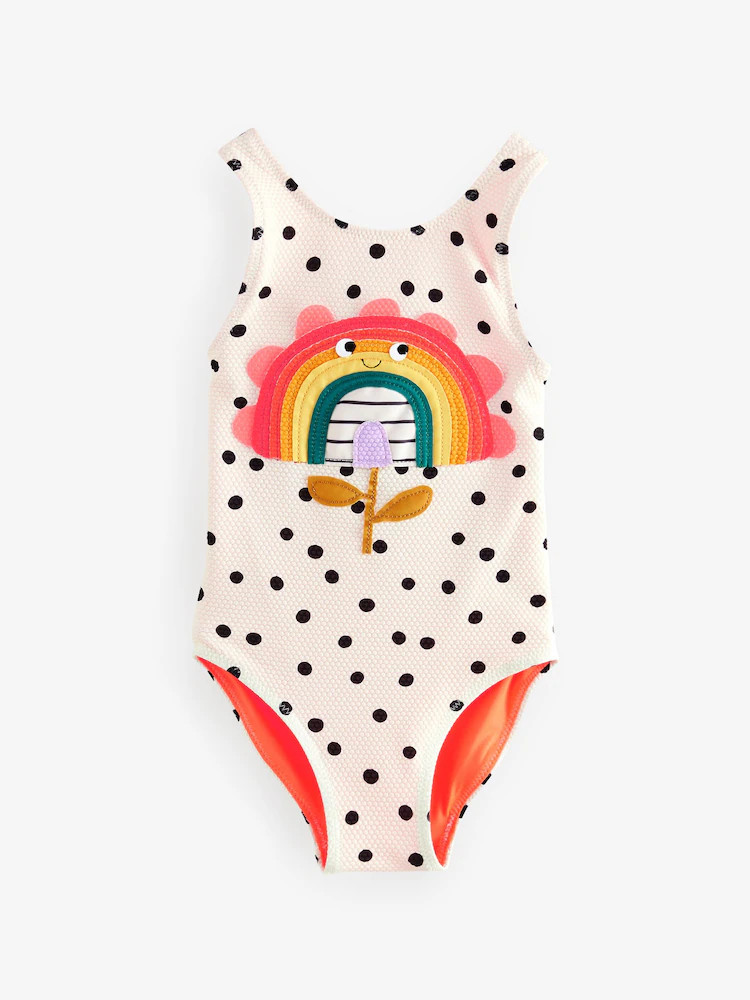 Ecru Spot Rainbow Swimsuit (3mths-10yrs) | Next US