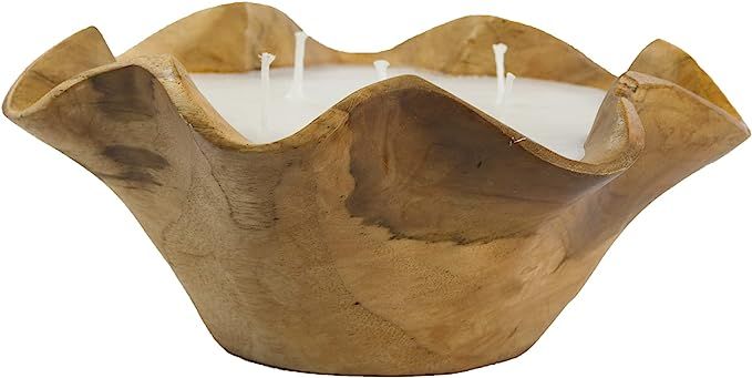A&B Home Dough Bowl Candle - Wooden Bowl Soy Wax Candle, Home Tabletop Decor, Living Room Entrywa... | Amazon (US)