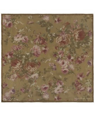 Lauren Ralph Lauren Floral Small Square Scarf - Dark Garnet | Macy's