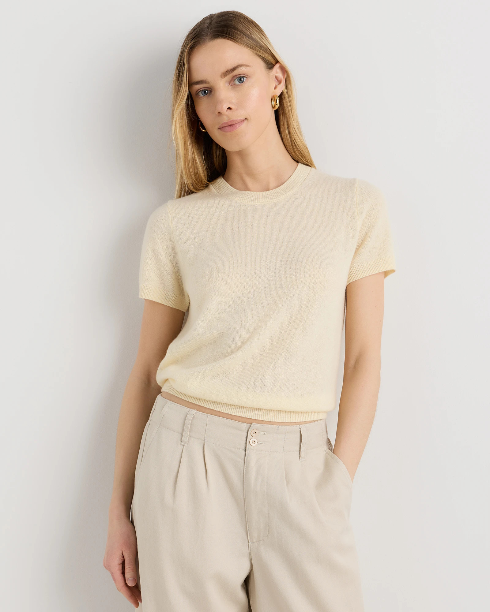 Cashmere Tee in Heather Grey | Quince