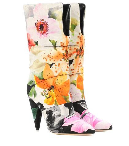 x Off-White Sara 100 floral jacquard boots | Mytheresa (US/CA)