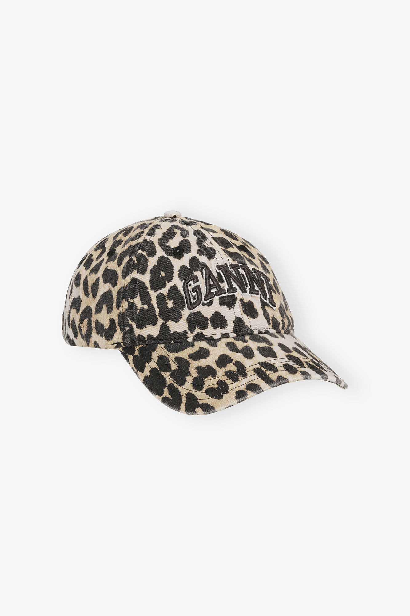 Leopard Canvas Cap | Ganni