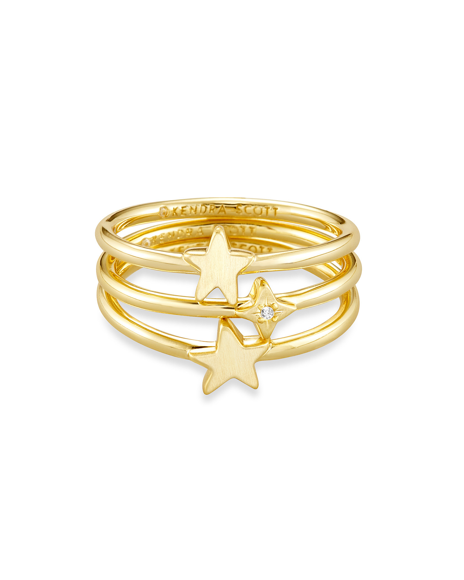 Jae Star Ring Set of 3 in Gold | Kendra Scott