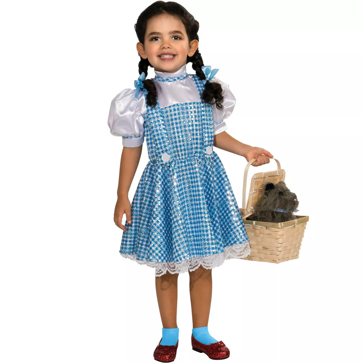 Kids' The Wizard of Oz Dorothy Halloween Costume Dress with Hair Bow S | Target