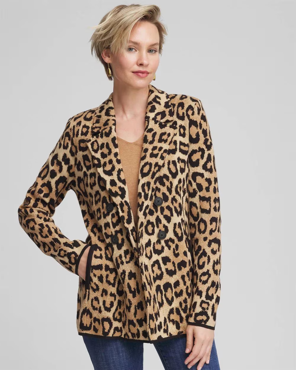 Cheetah Jacquard Blazer | Chico's