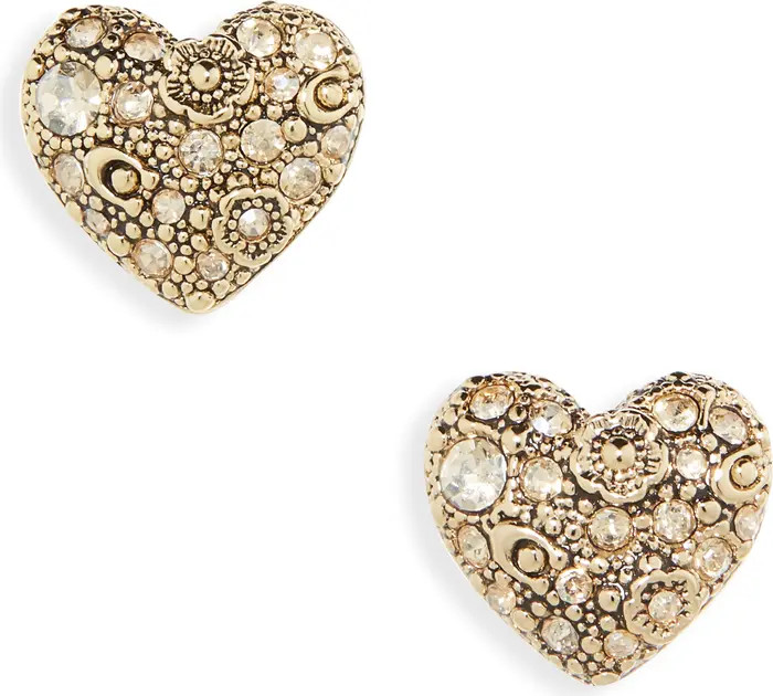 Pavé Heart Stud Earrings | Nordstrom