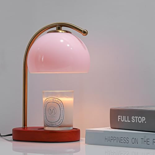 FCTWAKS Mid Century Pink Glass Candle Warmer Lamp with Timer & Dimmer, Mothers Day Birthday Gifts... | Amazon (US)