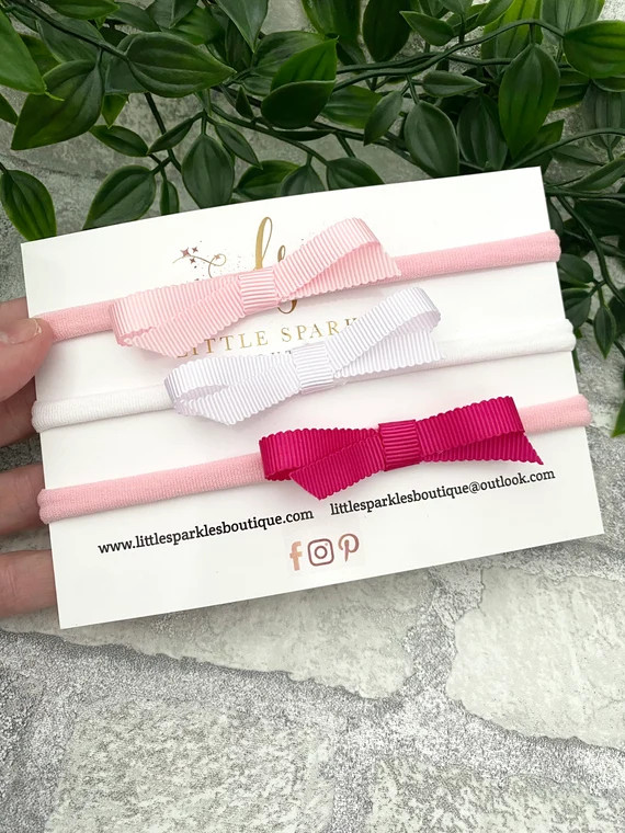 Various Colours Pink Hair Bow Baby Bow Tie Bow Spring Hair - Etsy | Etsy (US)