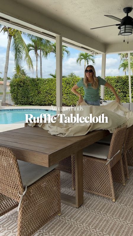 Use this ruffle tablecloth in your outdoor patio area!

#LTKstyletip #LTKhome #LTKparties
